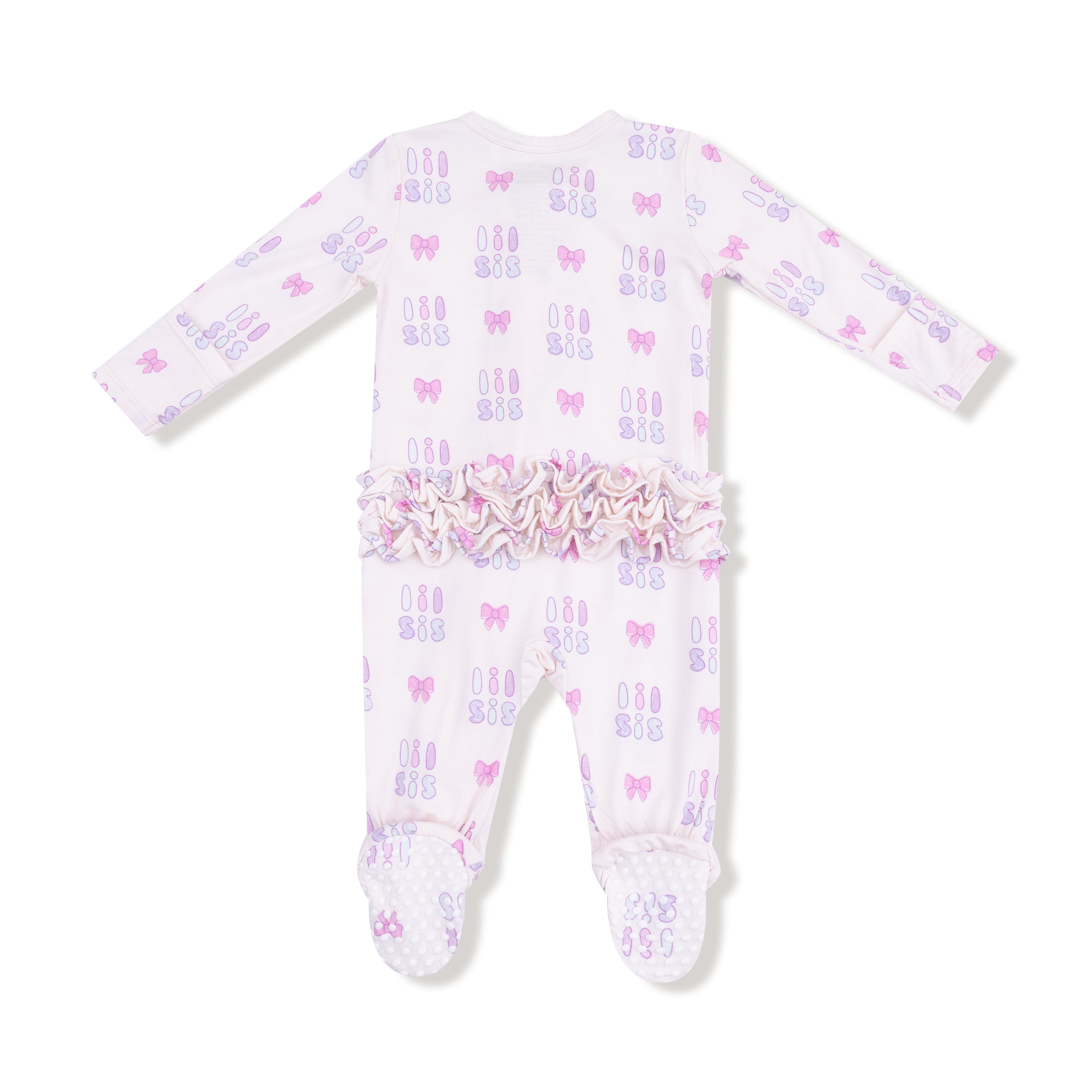 Lil Sis 2 Way Ruffle Back Zipper Footie - Twinkle Twinkle Little One