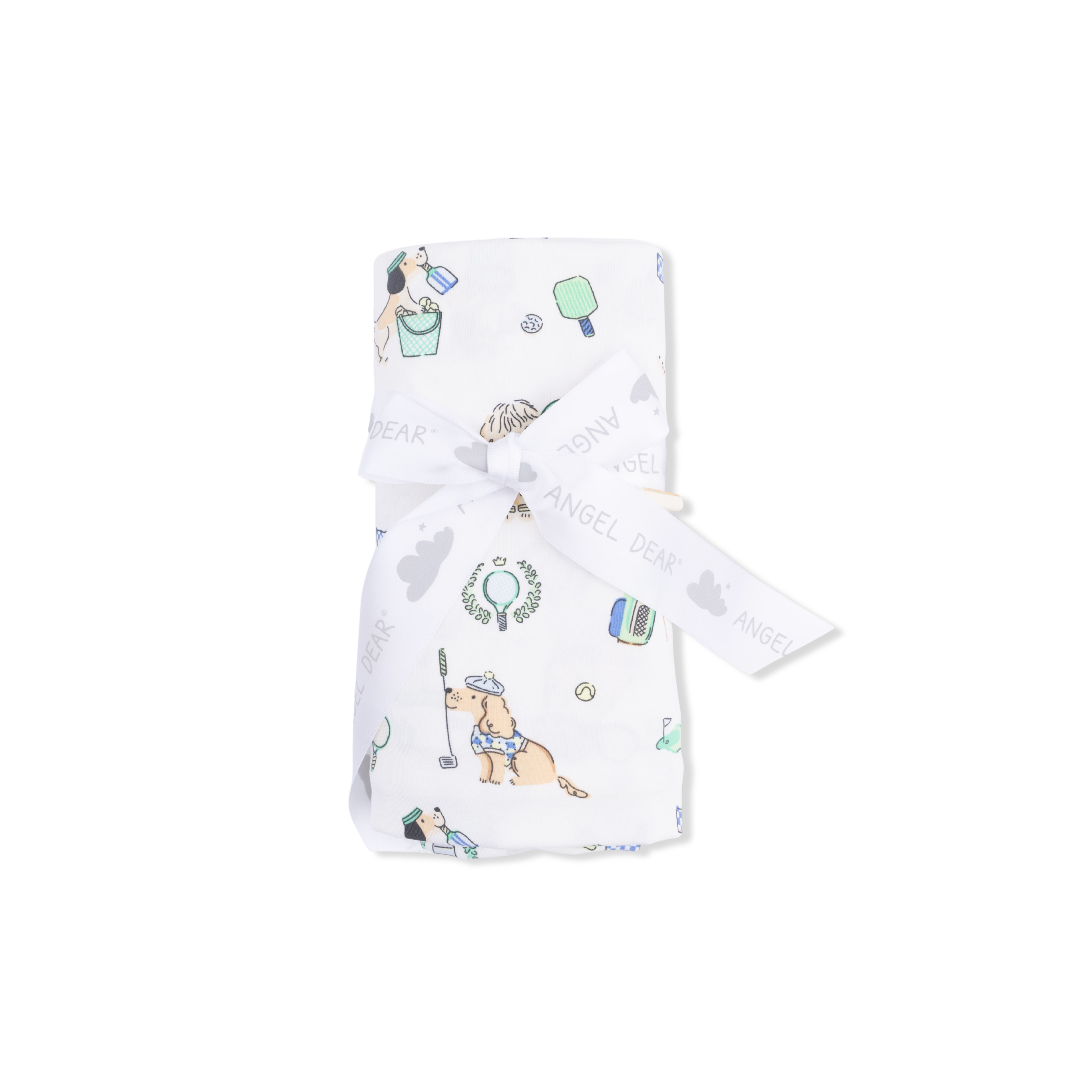 Country Club Dogs Neutral Swaddle Blanket