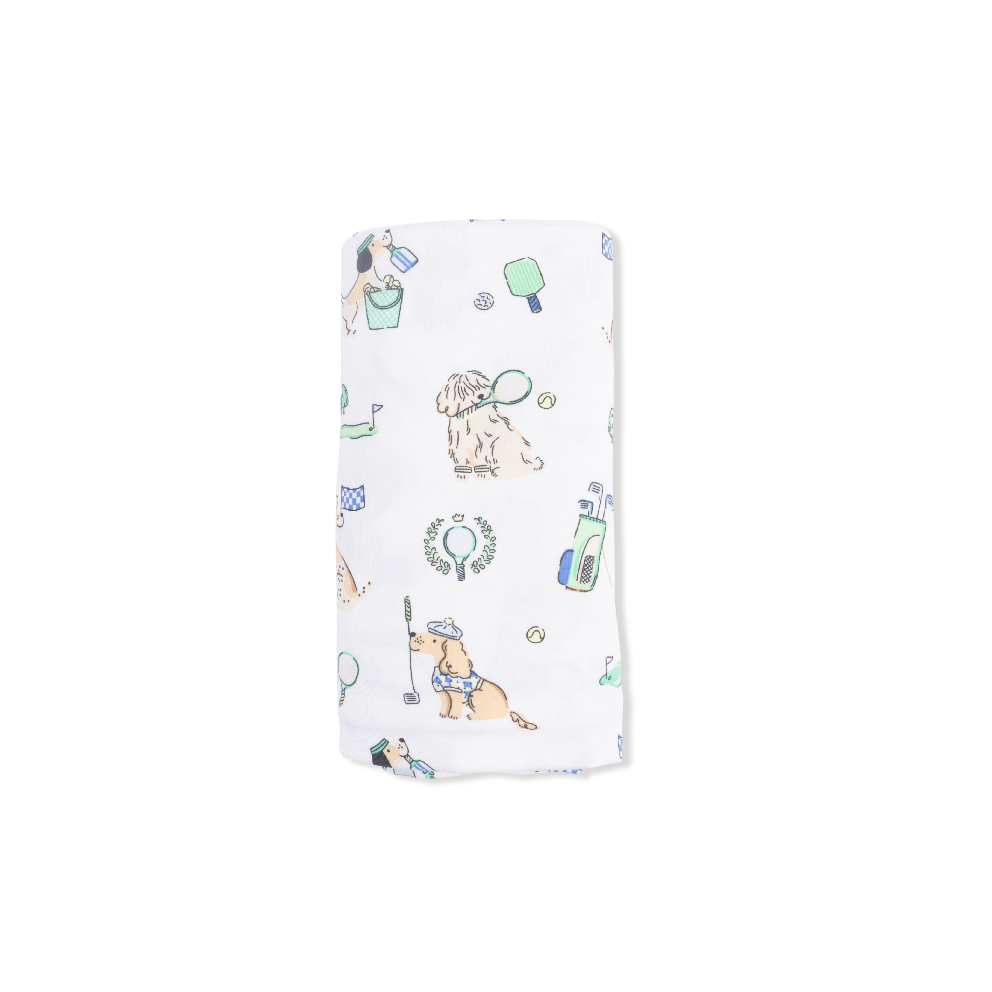 Country Club Dogs Neutral Swaddle Blanket