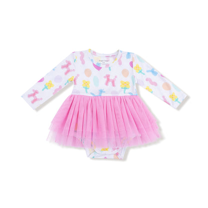 Balloons Pink Long Sleeve Tutu Bodysuit - Twinkle Twinkle Little One