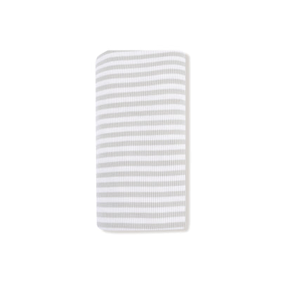 Stripe Mineral Grey & White Swaddle Blanket - Twinkle Twinkle Little One
