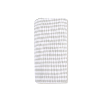 Stripe Mineral Grey & White Swaddle Blanket - Twinkle Twinkle Little One