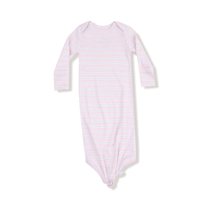 Multi Stripe Pink Knotted Gown - Twinkle Twinkle Little One