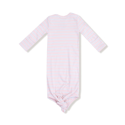 Multi Stripe Pink Knotted Gown - Twinkle Twinkle Little One