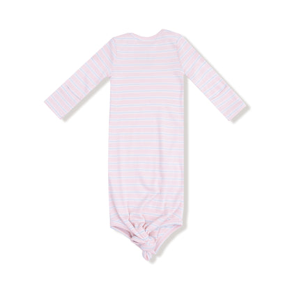 Multi Stripe Pink Knotted Gown - Twinkle Twinkle Little One