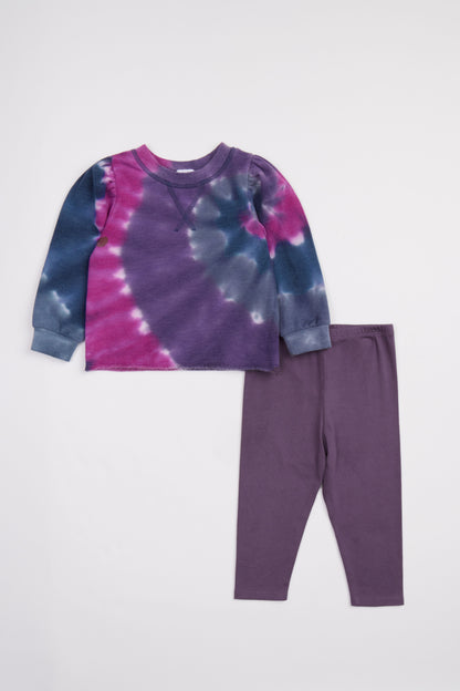 Infant Girl Disco Tie-Dye Sweatshirt Set - Twinkle Twinkle Little One