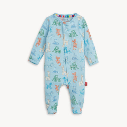 Blue Party Animals Glow Dark Modal Magnetic Footie - Twinkle Twinkle Little One