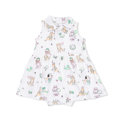 Country Club Dogs Pink Polo Tennis Dress
