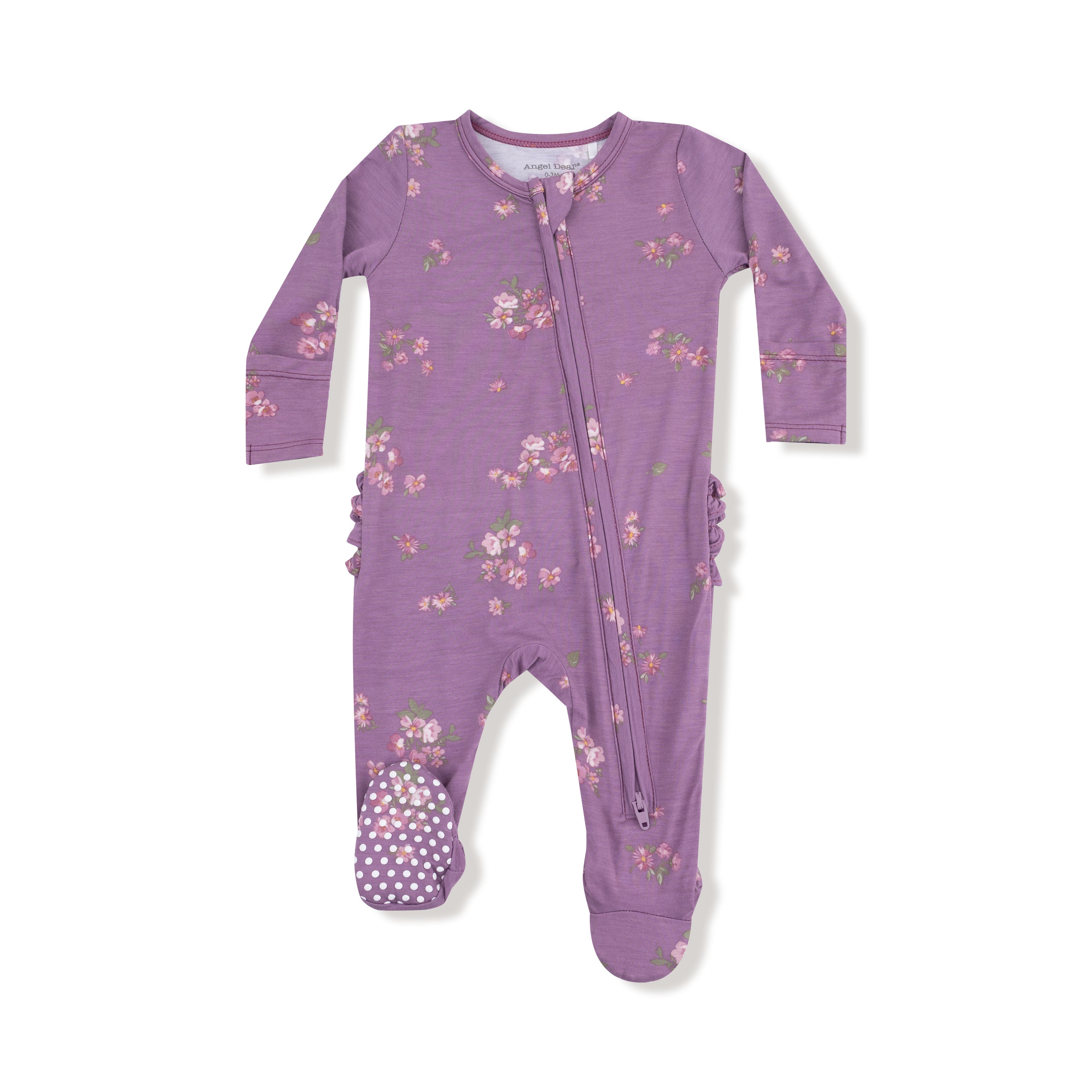 Woodsorrel 2 Way Ruffle Back Zipper Footie - Twinkle Twinkle Little One