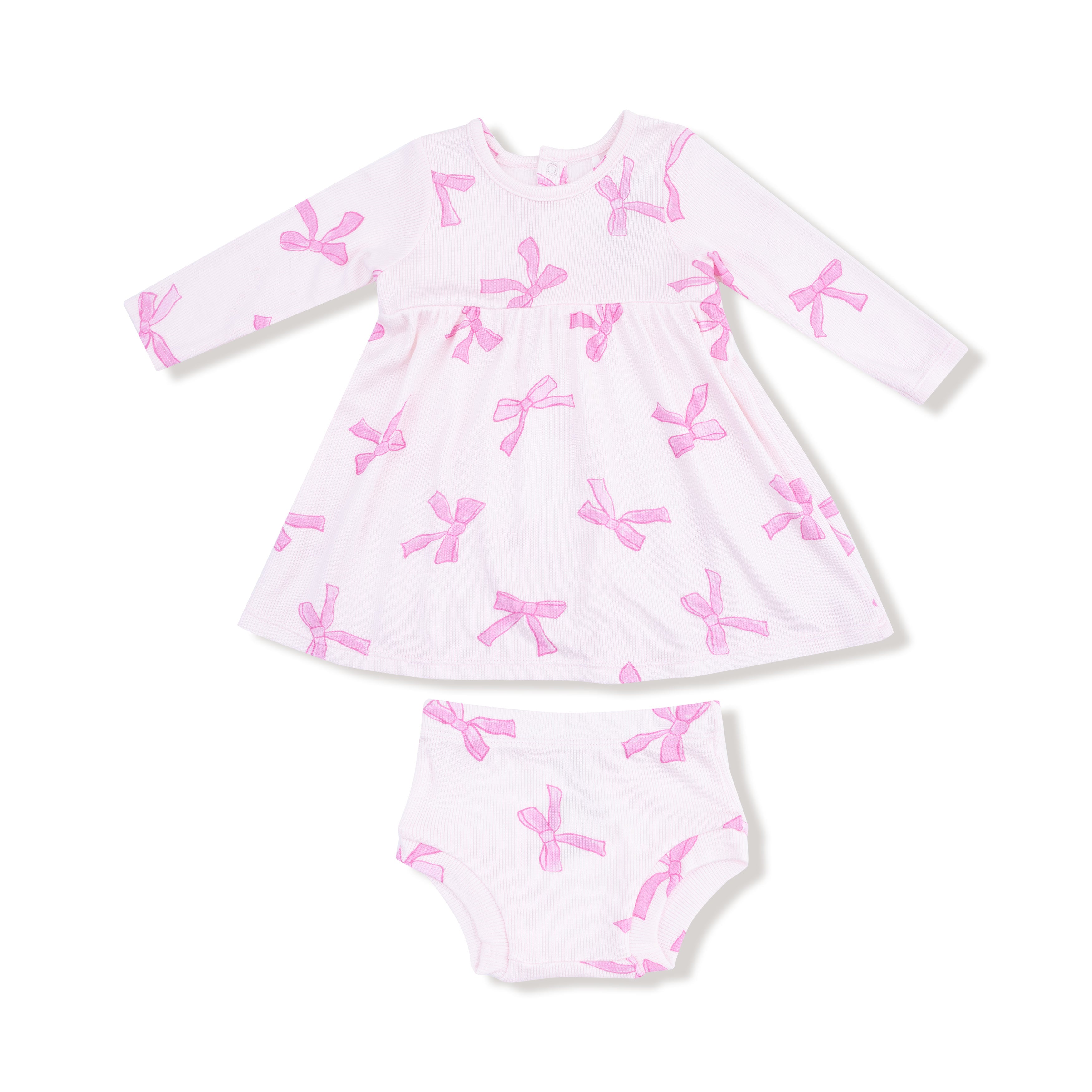 Pretty Bows Simple Dress + Bloomer - Twinkle Twinkle Little One