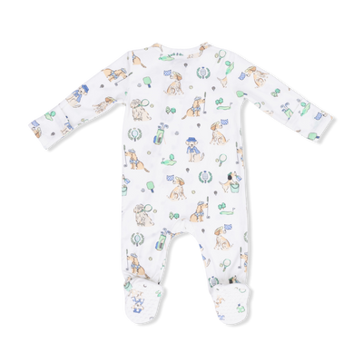 Country Club Dogs Neutral 2 Way Zipper Footie