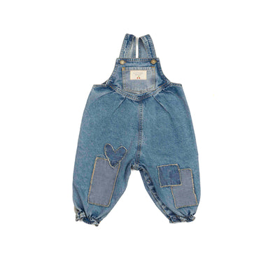 Patchwork Heart Overalls - Denim - Twinkle Twinkle Little One