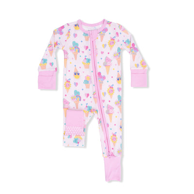 Ice Cream Fun Crew 2 Way Zipper Convertible Romper