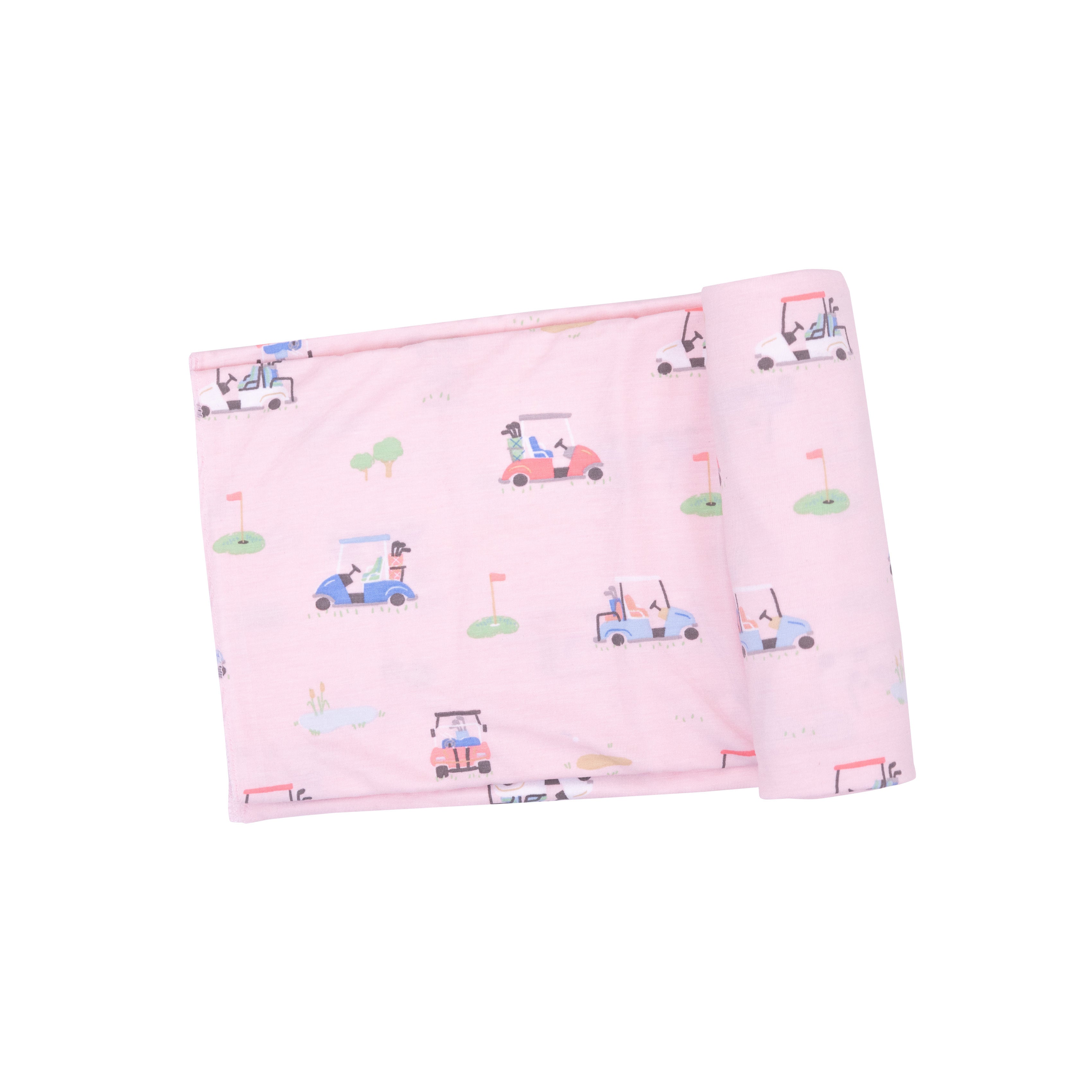Golf Carts Pink Swaddle Blanket - Twinkle Twinkle Little One