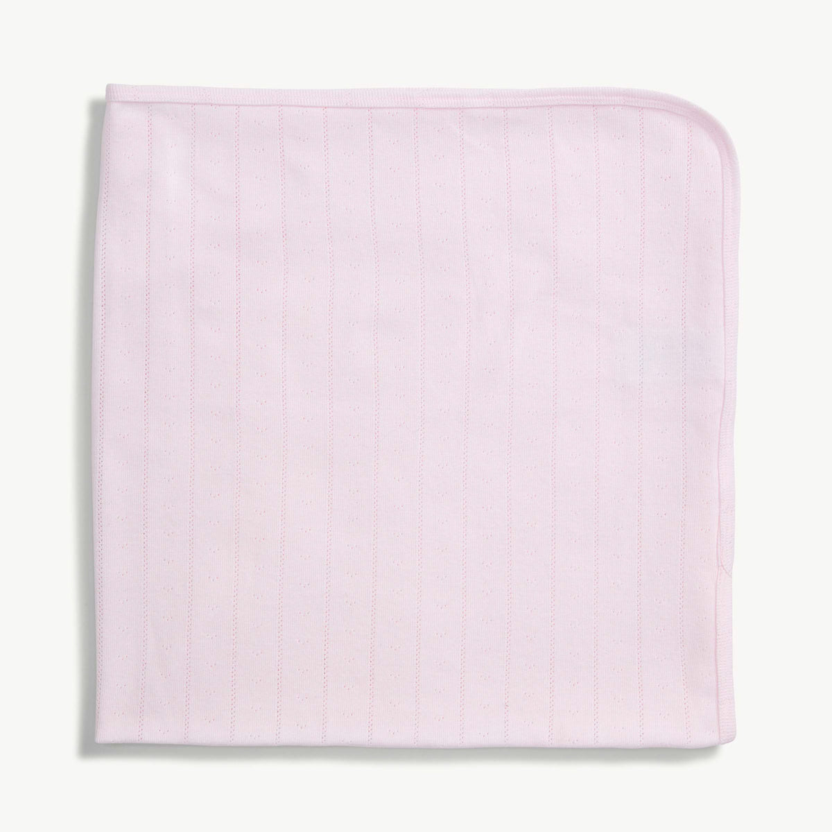 Pointelle Baby Blanket - Pink Baby Love Lines