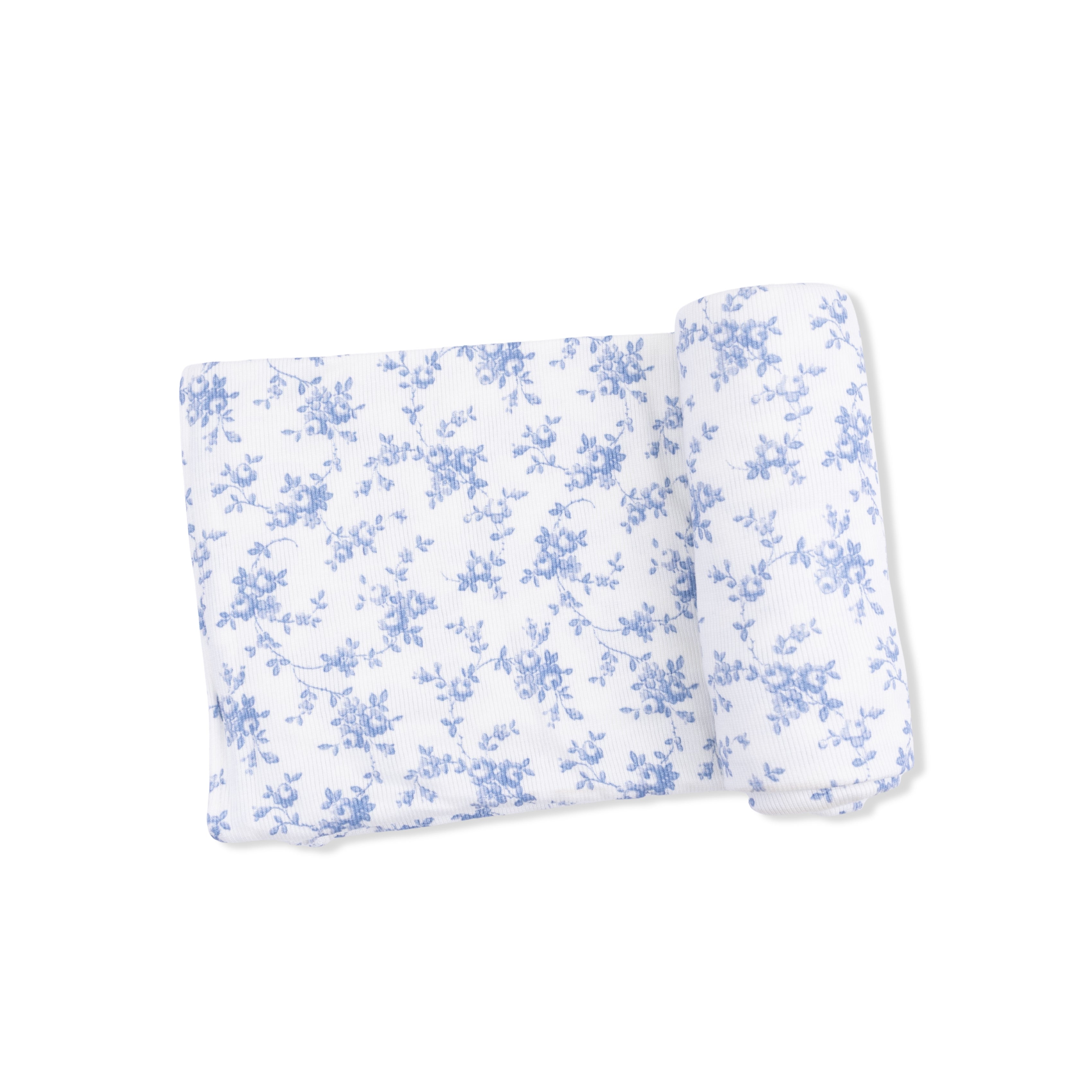 Baby Blue Vines Floral Swaddle Blanket