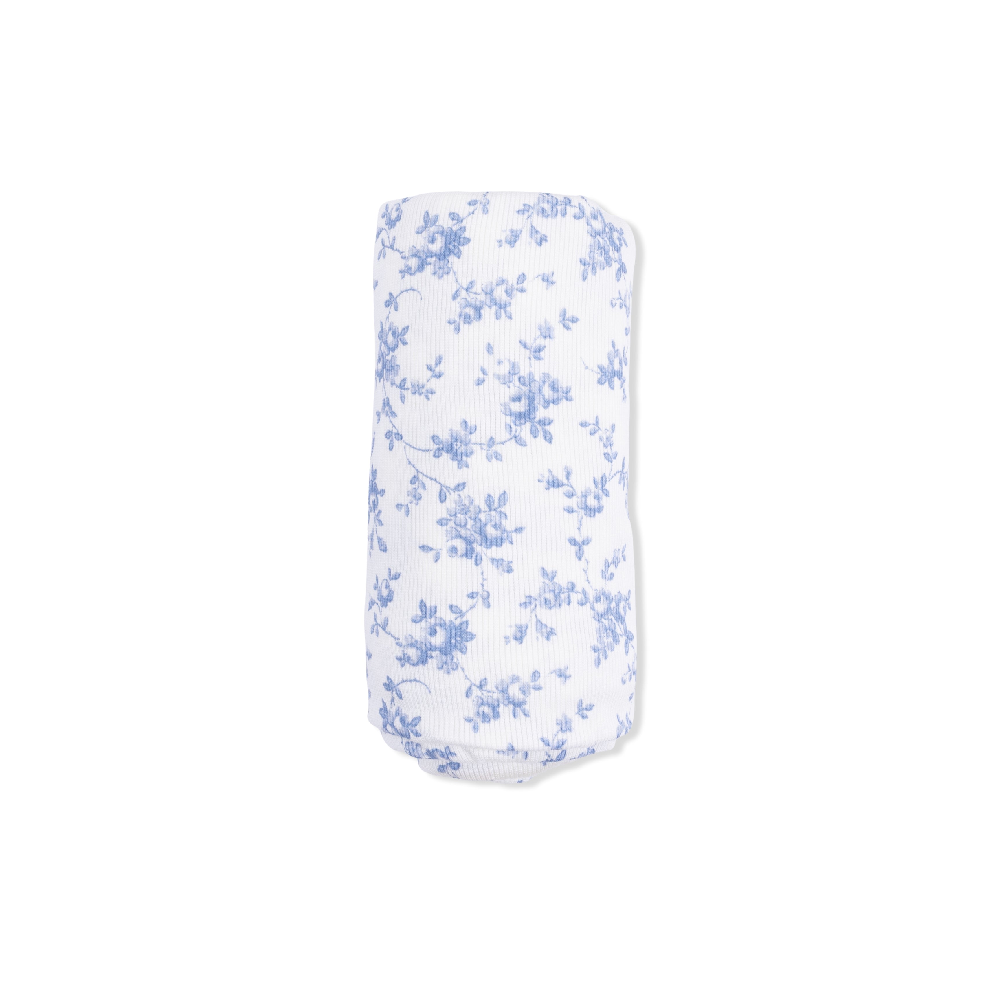 Baby Blue Vines Floral Swaddle Blanket