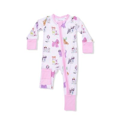 Fancy Dogs 2 Way Zipper Convertible Romper