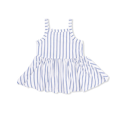 Baseball Stripe Tank with Peplum