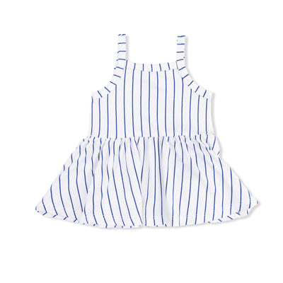 Baseball Stripe Tank with Peplum