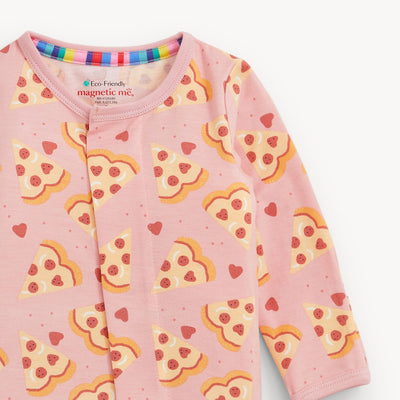 Pizza My Heart Pink Modal Magnetic Footie