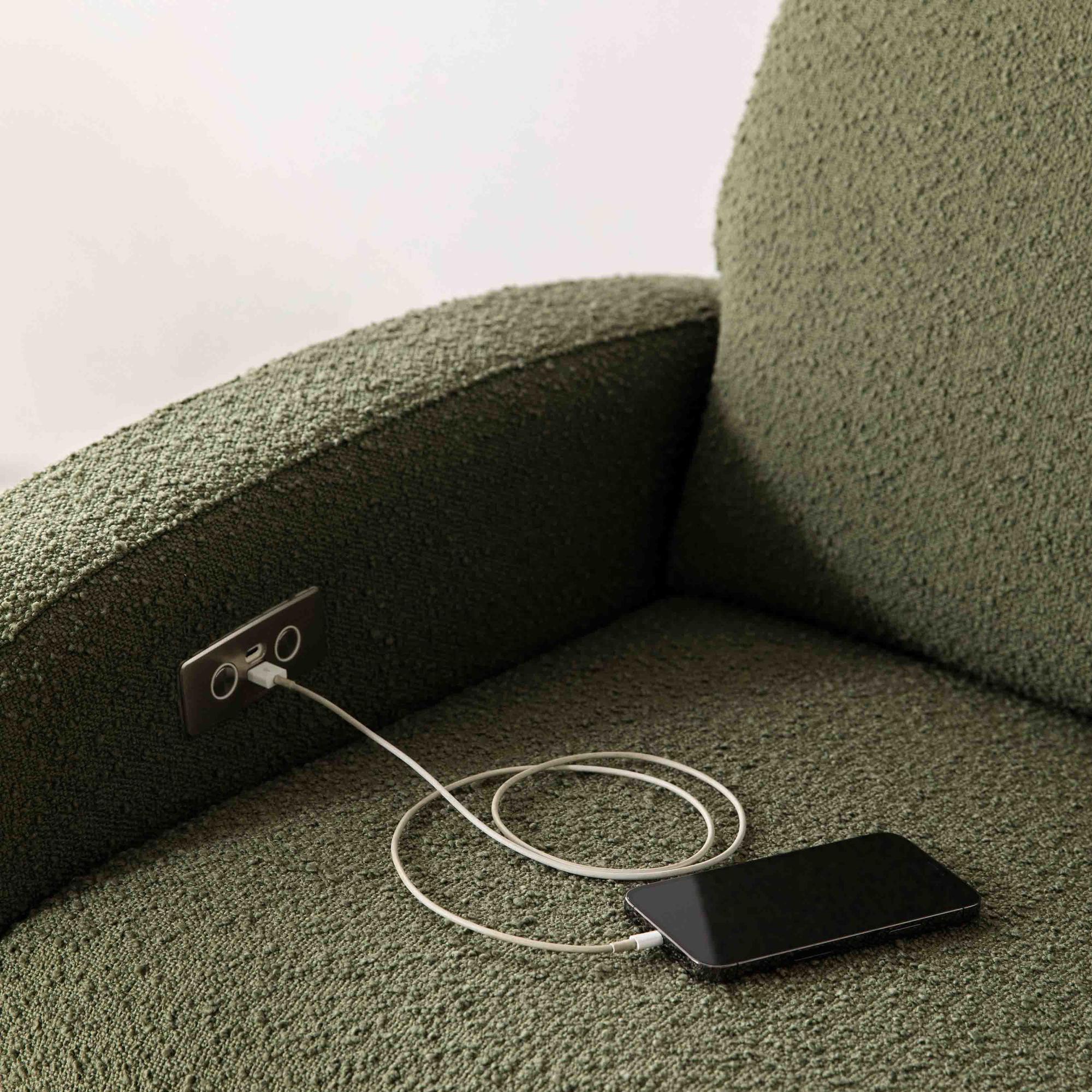 Babyletto Nami Electronic Recliner and Swivel Glider Recliner with USB port