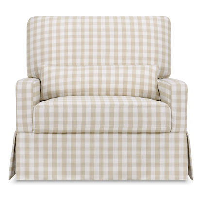 Namesake Crawford Pillowback Chair and a Half Comfort Swivel Glider