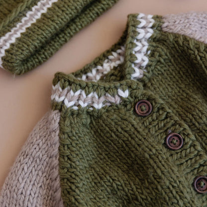Varsity Cardigan - Moss - Twinkle Twinkle Little One
