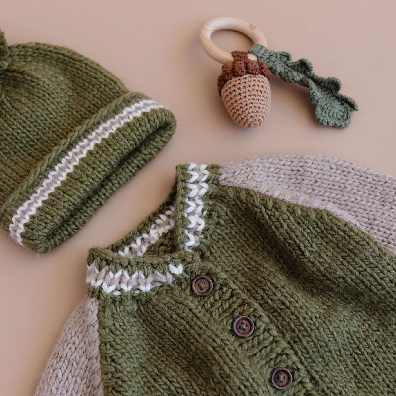 Varsity Cardigan - Moss - Twinkle Twinkle Little One