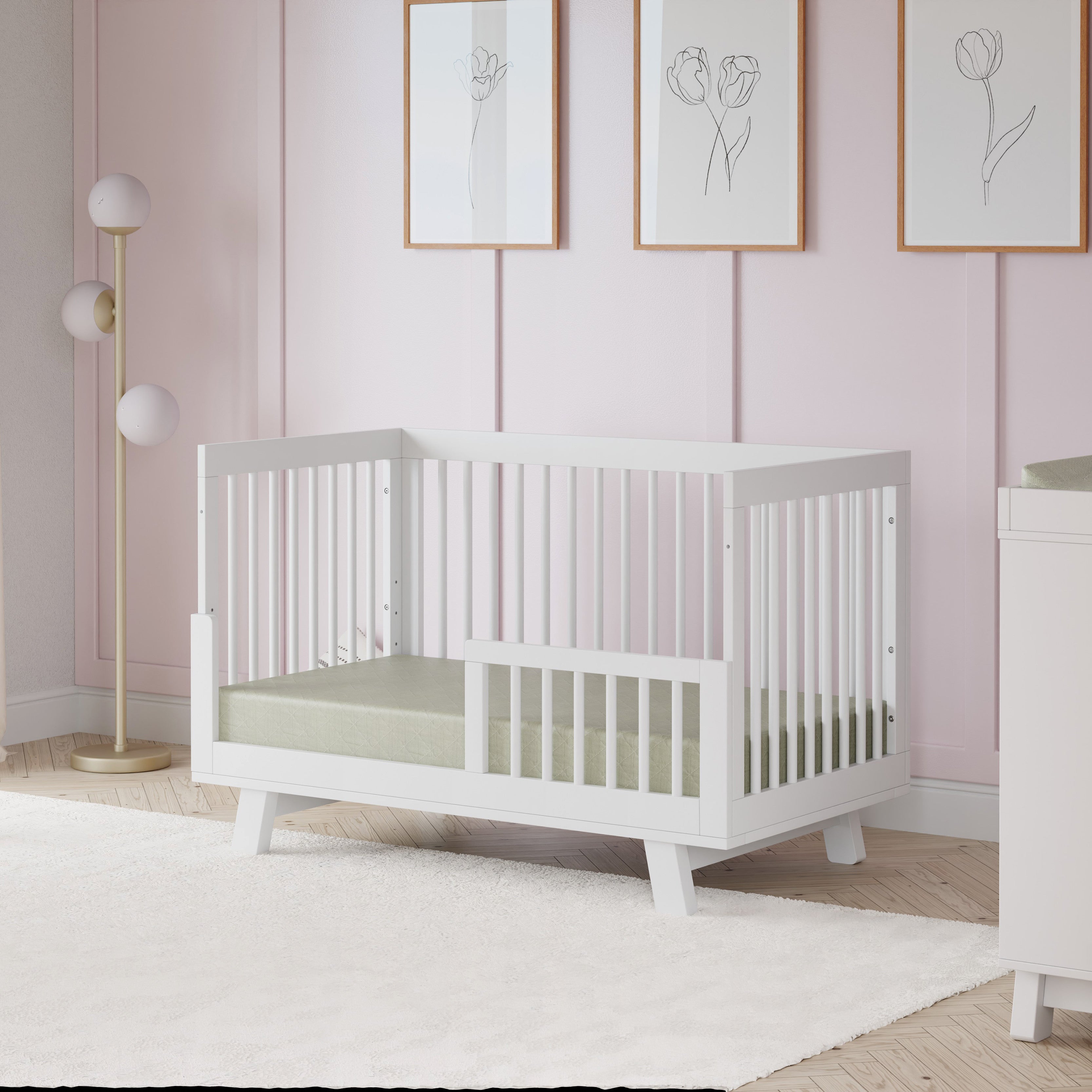 Babyletto Hudson 3-in-1 Convertible Crib with Toddler Bed Conversion Kit