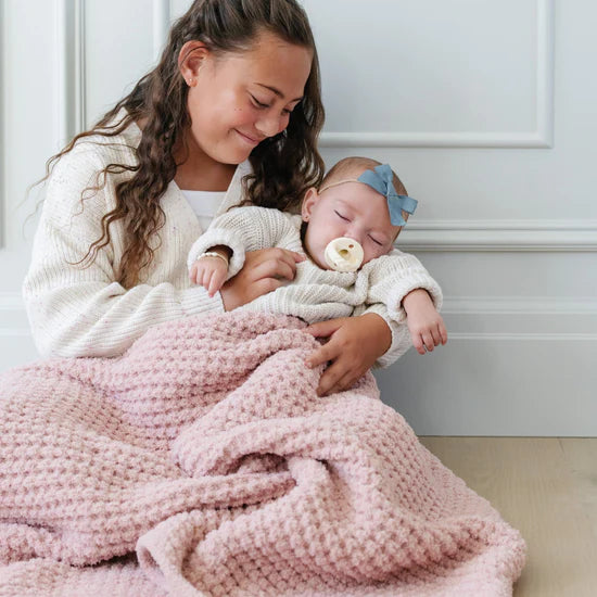 Waffle Knit Receiving Blanket - Twinkle Twinkle Little One