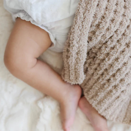 Waffle Knit Receiving Blanket - Twinkle Twinkle Little One