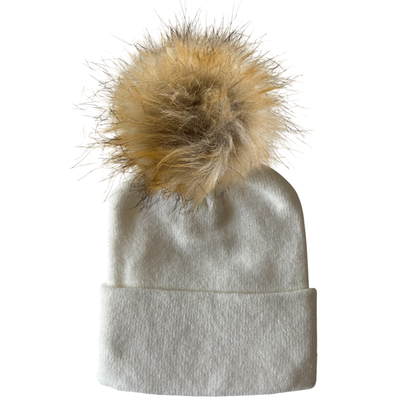 Baby's First Faux Fur Pom Hat - Twinkle Twinkle Little One