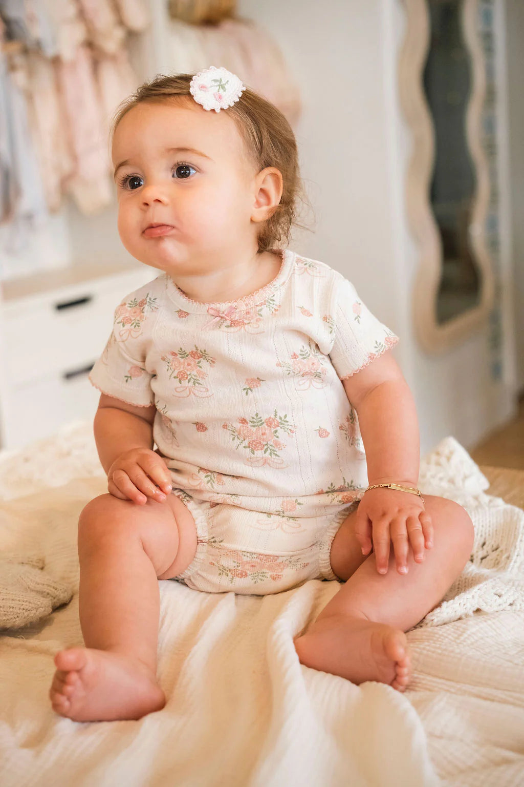 Pointelle Bloomer Set in Parfait Pink