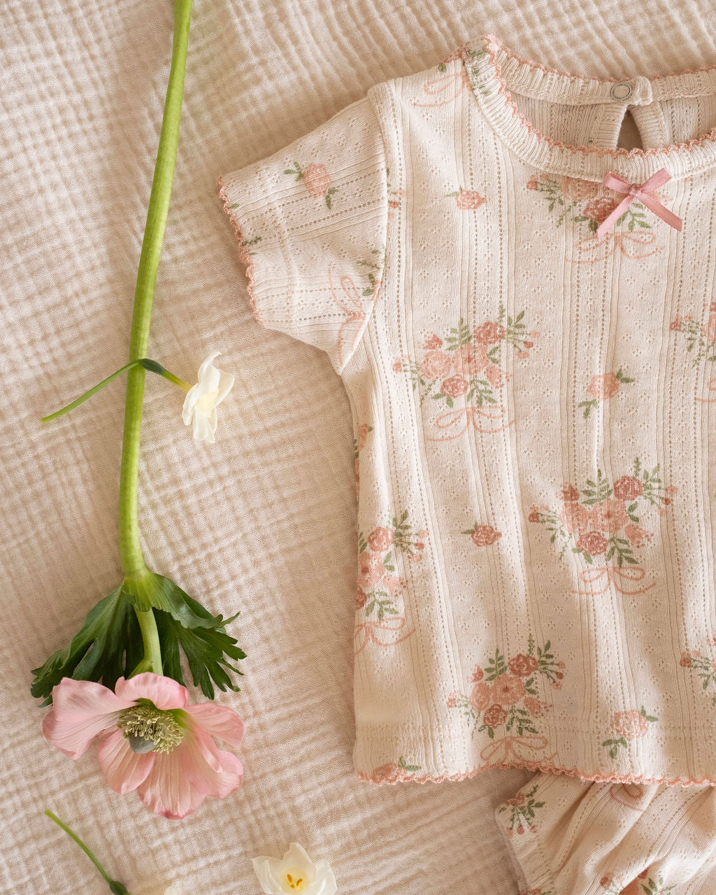Pointelle Bloomer Set in Parfait Pink