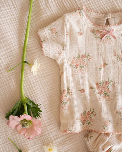 Pointelle Bloomer Set in Parfait Pink