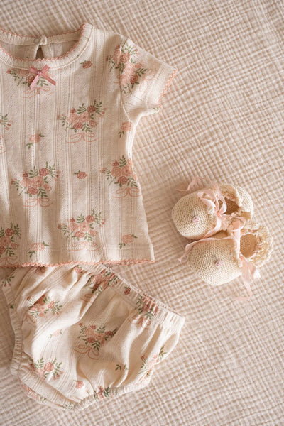 Pointelle Bloomer Set in Parfait Pink