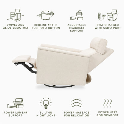 Namesake Willa Deluxe Power Recliner and Swivel Glider with Heat and Massage