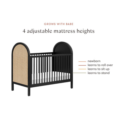 Babyletto Bondi Cane 3-in-1 Convertible Crib with Toddler Bed Conversion Kit - Twinkle Twinkle Little One