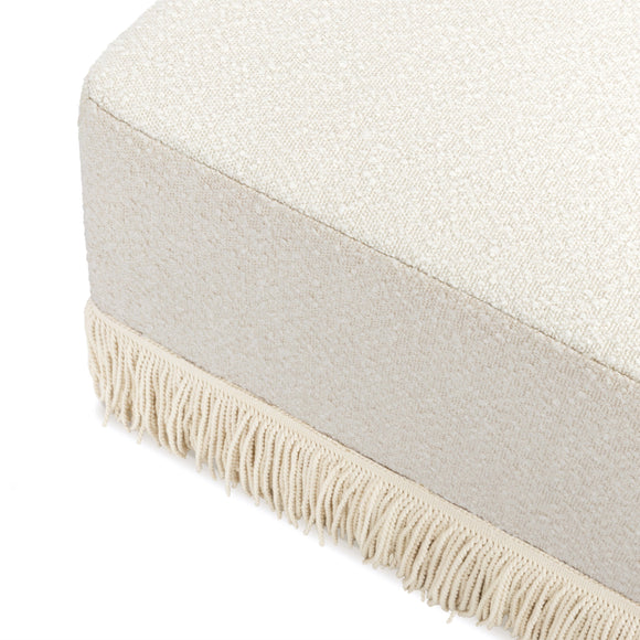Namesake Crawford Gliding Ottoman | Boucle with Tassel Fringe - Twinkle Twinkle Little One