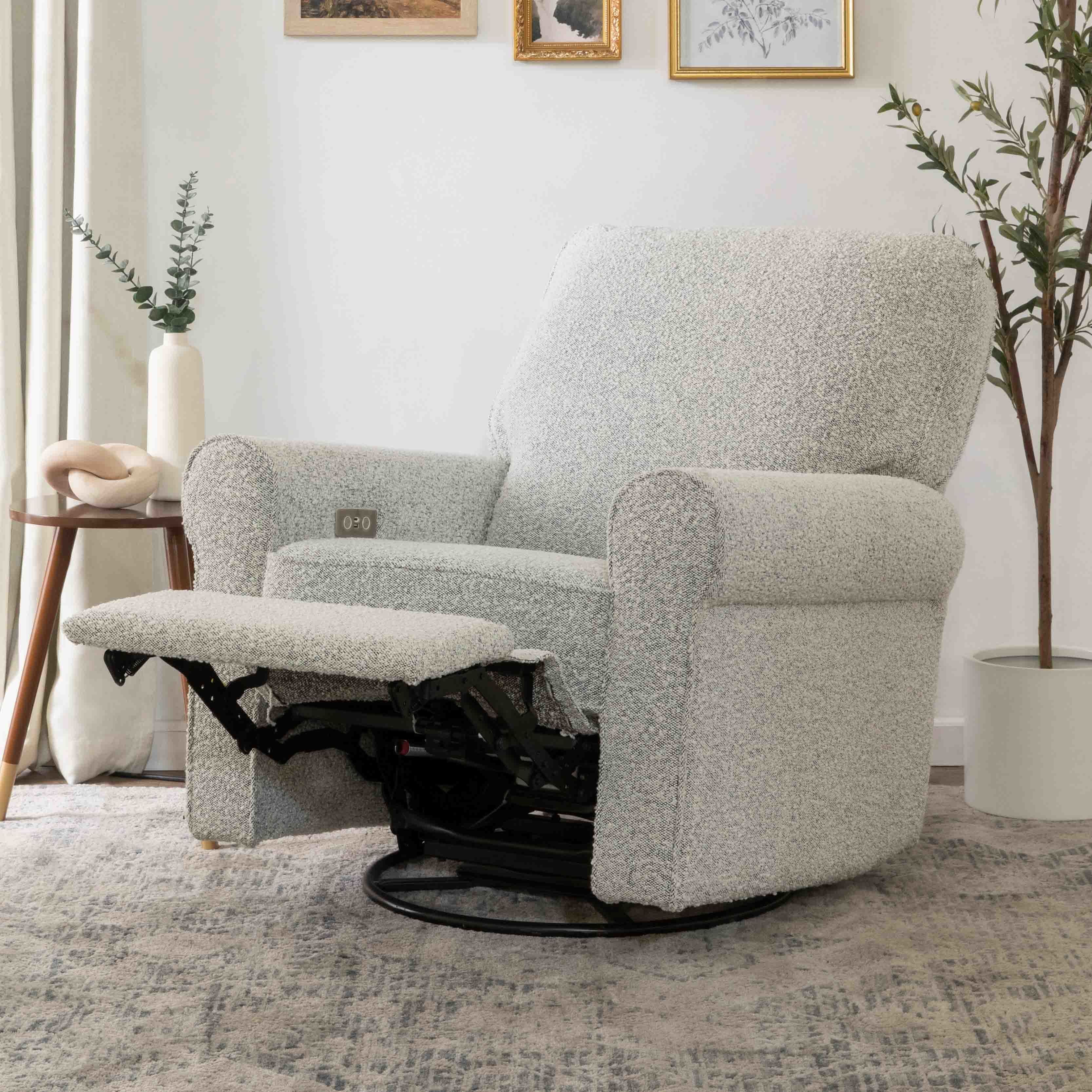 Monogram by Namesake Monroe Power Recliner and Swivel Glider in Boucle - Twinkle Twinkle Little One