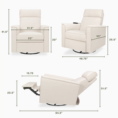 Namesake Willa Deluxe Power Recliner and Swivel Glider with Heat & Massage