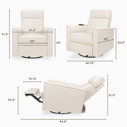 Namesake Willa Deluxe Power Recliner and Swivel Glider with Heat and Massage