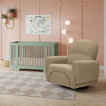 Babyletto Rainbow Recliner and Swivel Glider in Teddy Loop - Twinkle Twinkle Little One