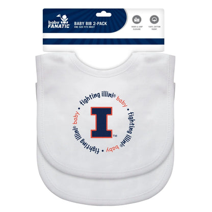 Illinois Fighting Illini - Baby Bibs 2-Pack - Twinkle Twinkle Little One