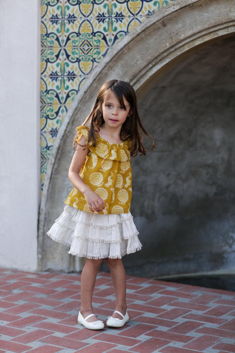 Marrakech Tiered Cotton Skirt - Twinkle Twinkle Little One