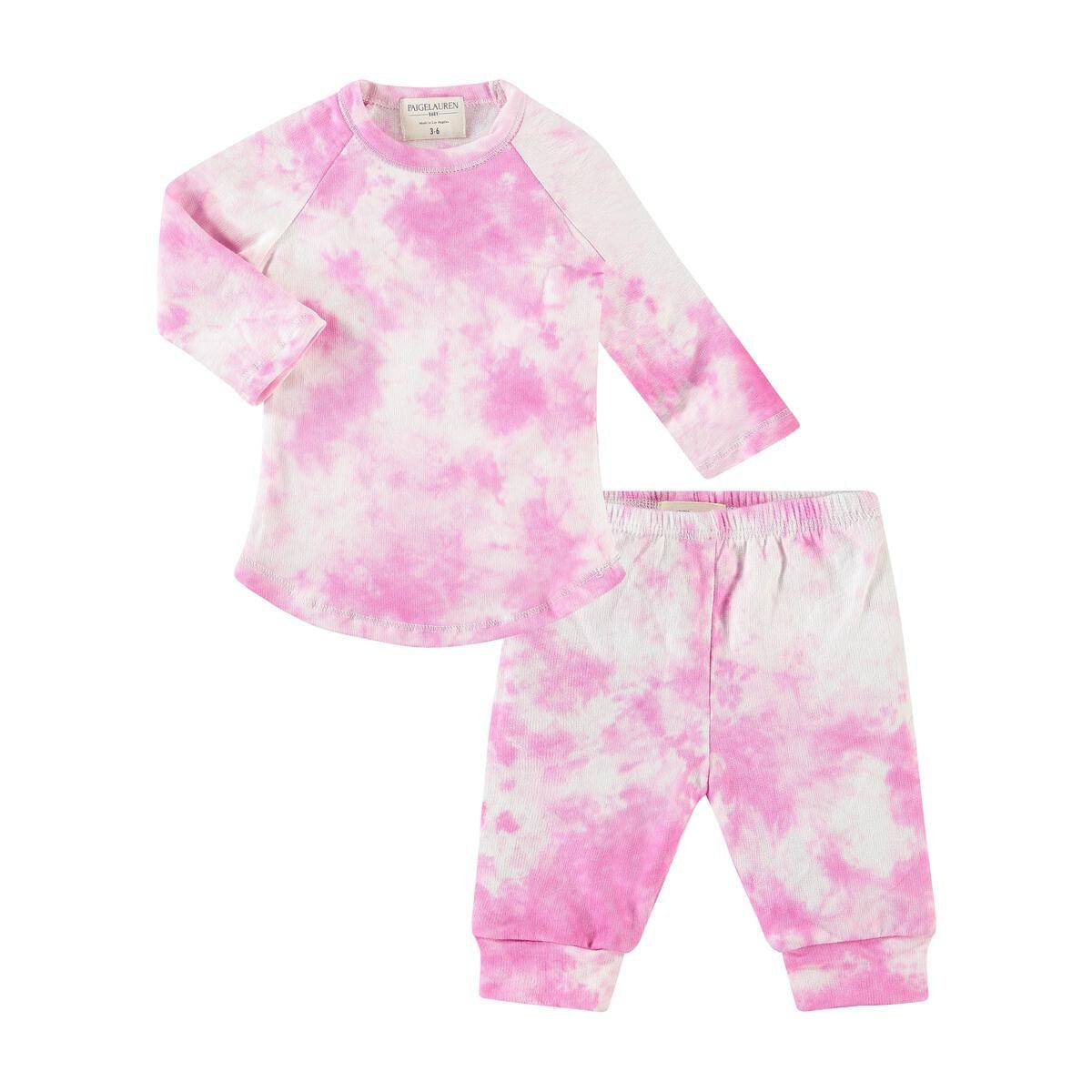 Pink Lavender French Terry Slub 3/4 Shirt & Legging Set - Twinkle Twinkle Little One