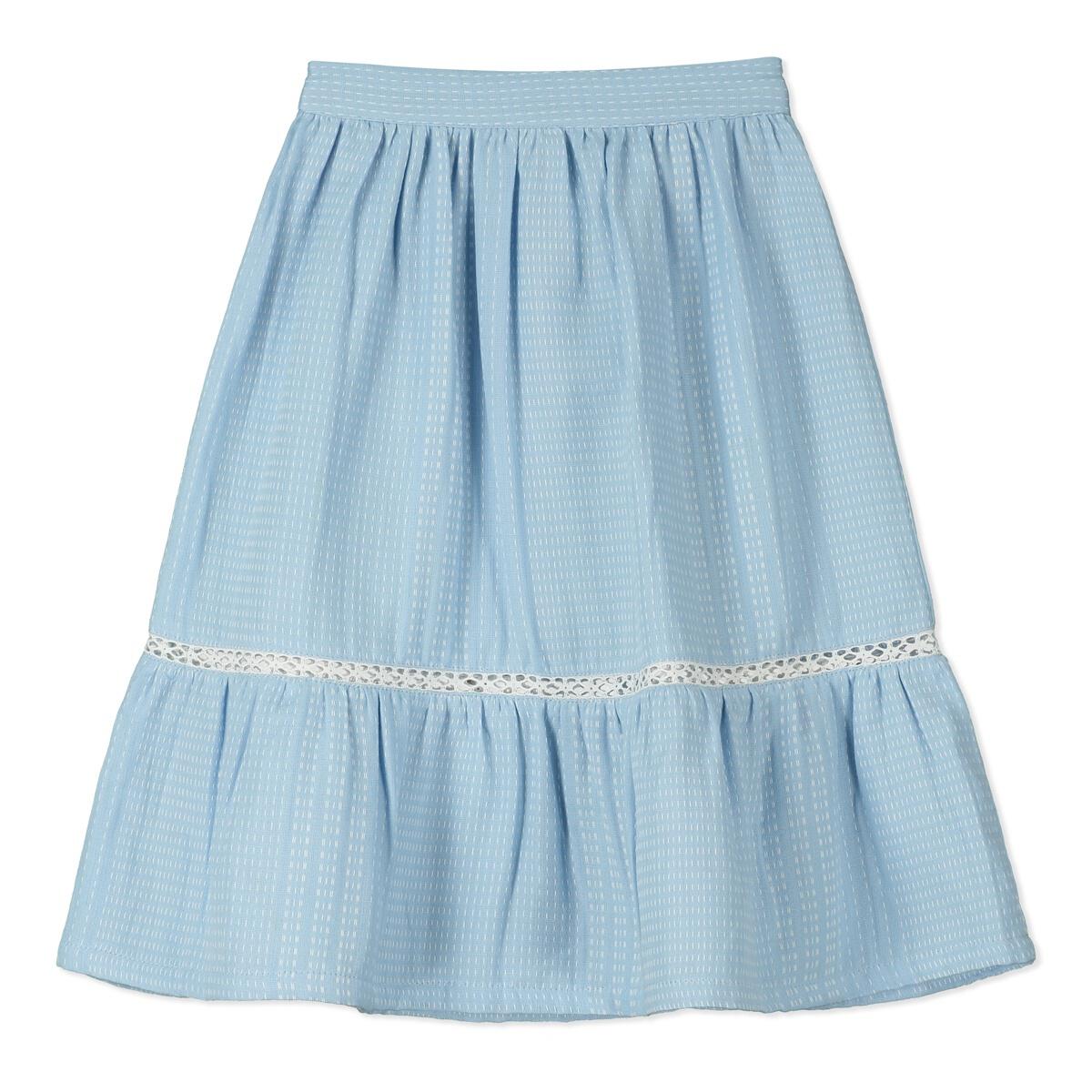 Santorini Stitched Blue & White Cotton Skirt - Twinkle Twinkle Little One