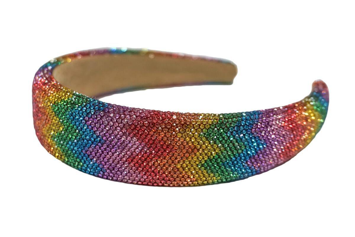 Crystalized Zig-Zag Rainbow Headband - Twinkle Twinkle Little One