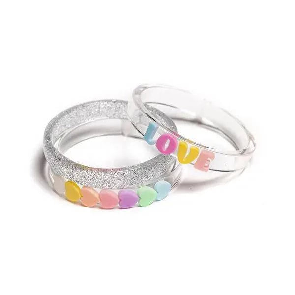 Candy Color Love Hearts Bangles (Set of 3) - Twinkle Twinkle Little One